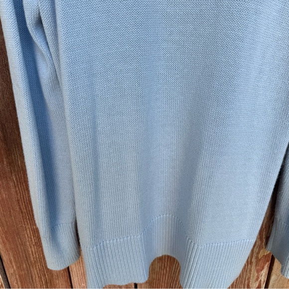 Ann Taylor Factory Light Blue Cable Knit Sweater Size Medium - Picture 14 of 15